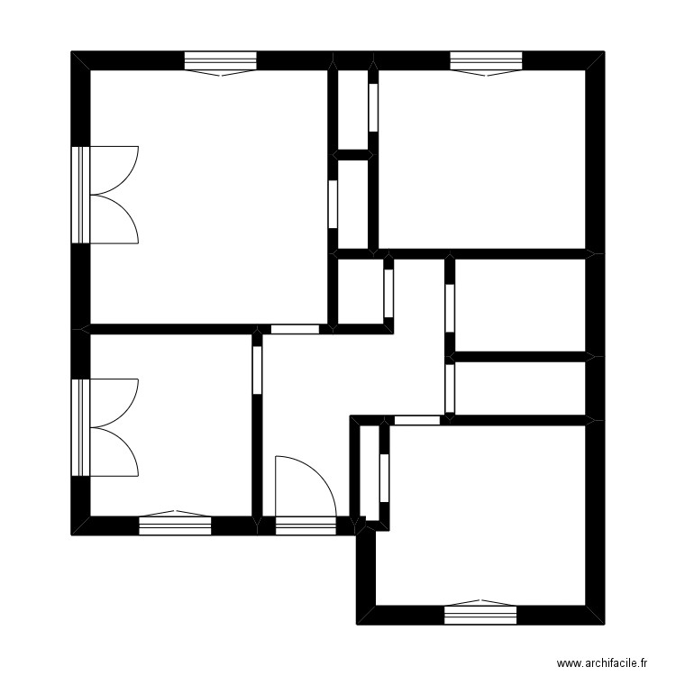 MUSCOLO. Plan de 11 pièces et 61 m2