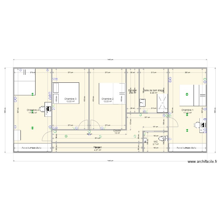 Etage 5 electricité. Plan de 0 pièce et 0 m2