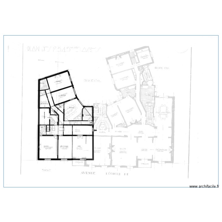 19 leopold II. Plan de 3 pièces et 14 m2