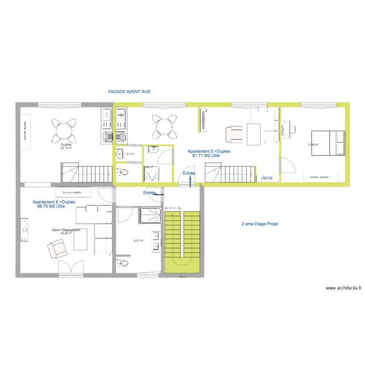 bouelem 2 eme etage projet 2 A. Plan de 0 pièce et 0 m2