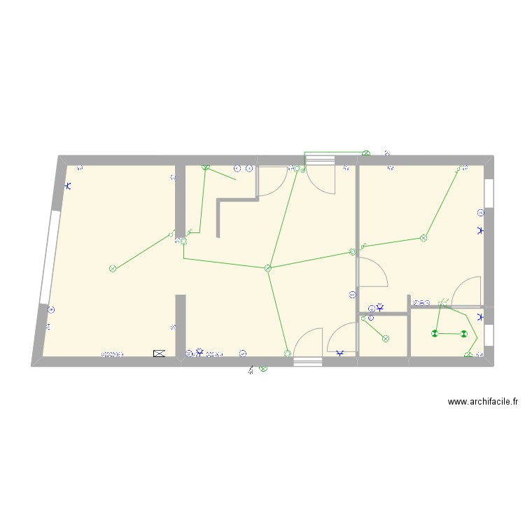 location dupuy rdc. Plan de 4 pièces et 61 m2