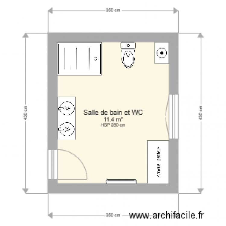 SDB Alain. Plan de 0 pièce et 0 m2