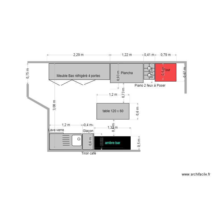 M Larrousi Cuisine. Plan de 0 pièce et 0 m2