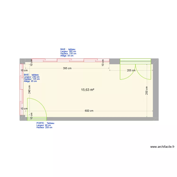 Veranda CHABBI. Plan de 