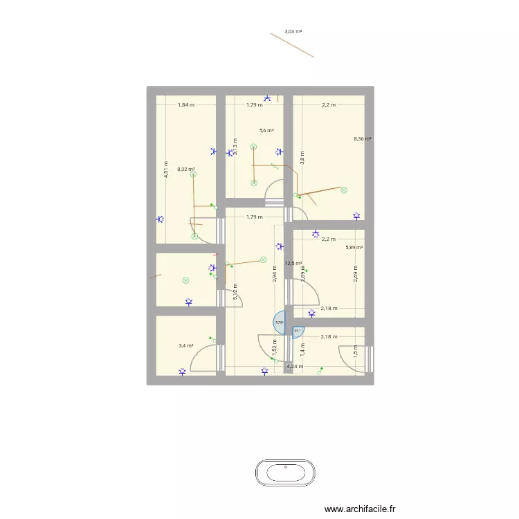 Vicene. Plan de 7 Pièces et 47 m² Vicene. Plan de 7 Pièces et 47 m²