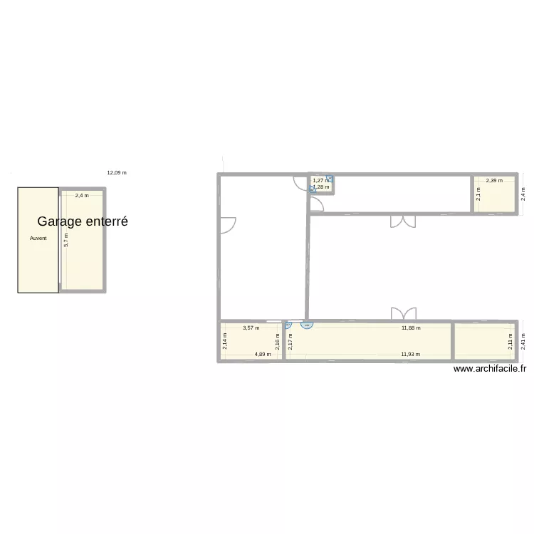 Fabien_new. Plan de 4  et 55 m²