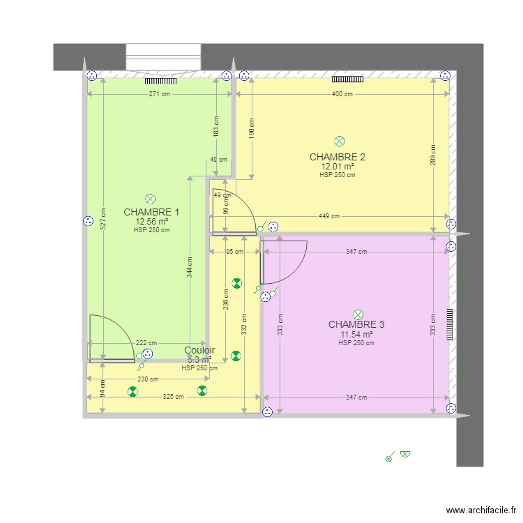 DUBREUCQ RDC Chambres. Plan de 0 pièce et 0 m2