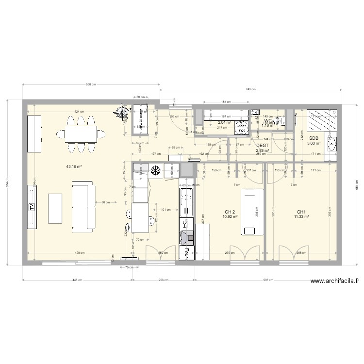 Appart Nath modif 5. Plan de 0 pièce et 0 m2