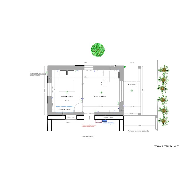 Plan du Niveau à Créer. Plan de 0 pièce et 0 m2