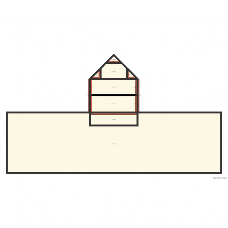 Pan de Base . Plan de 26 pièces et 584 m2