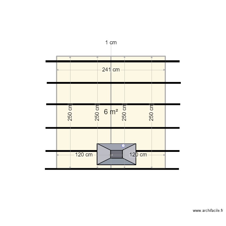 hotte plafond. Plan de 0 pièce et 0 m2