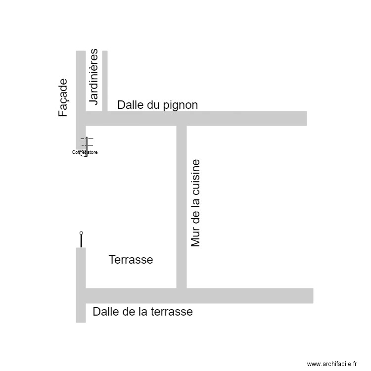 Proposition déplacement store PdG. Plan de 0 pièce et 0 m2