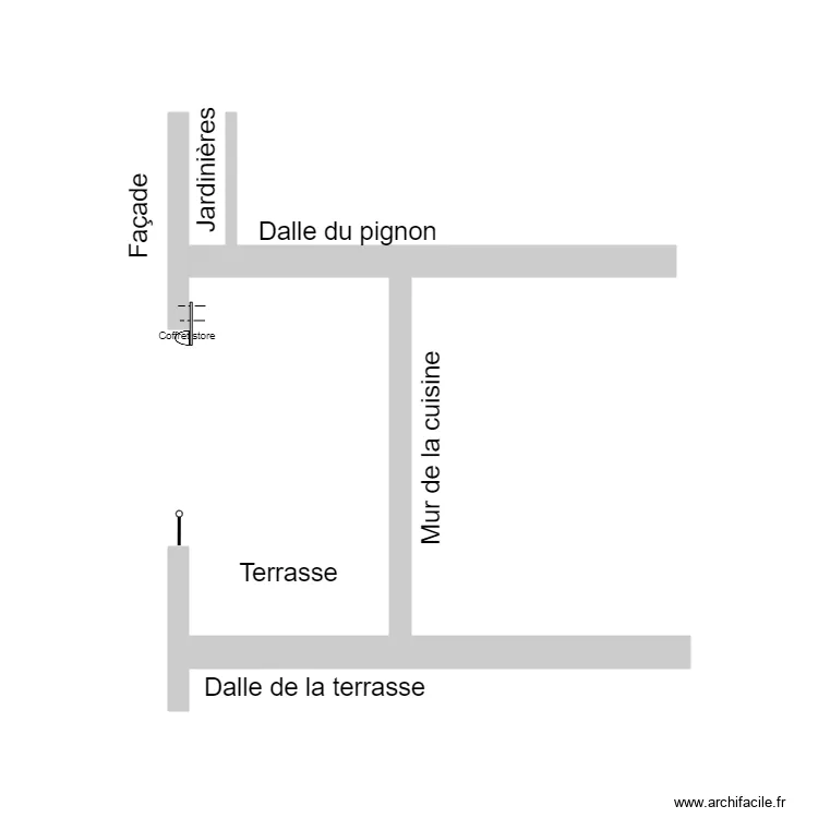 Proposition d&eacute;placement store PdG. Plan de 