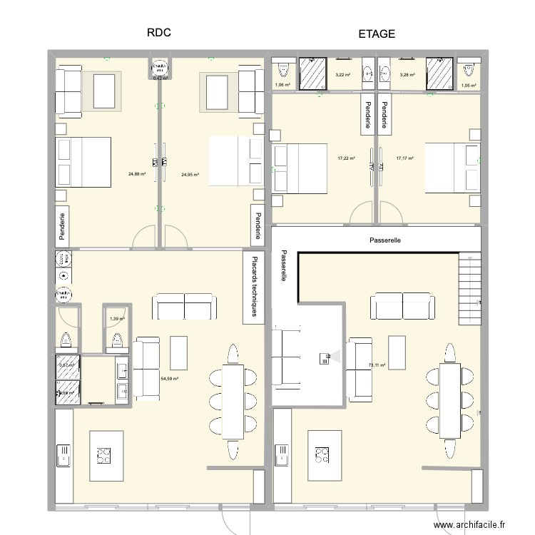 plan bagnolet ERIC. Plan de 19 pièces et 350 m2