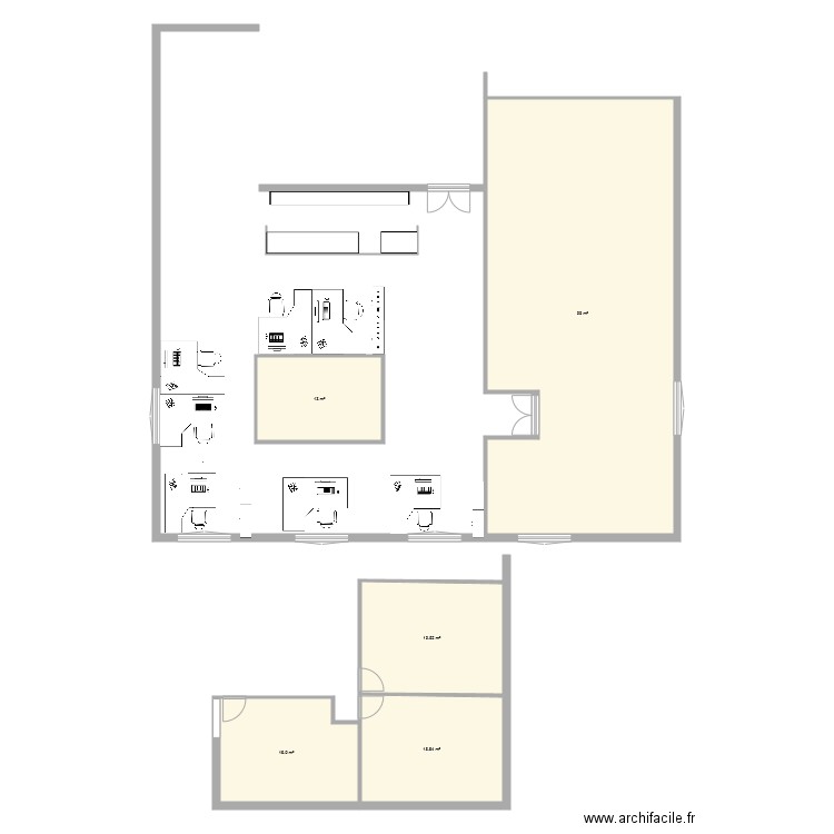 plan aménagement étage CERTUS. Plan de 0 pièce et 0 m2