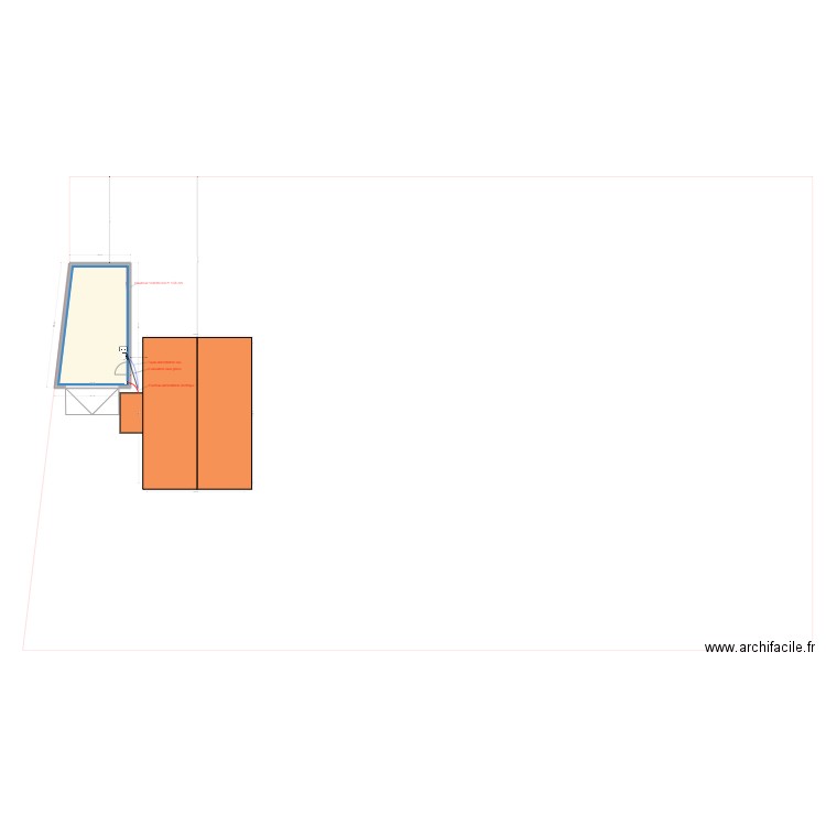Garage Nizas 136. Plan de 2 pièces et 111 m2