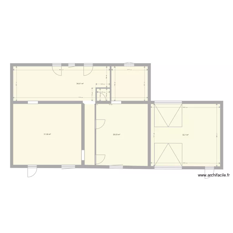 Maison ballots. Plan de 2 et 42 m² Maison ballots. Plan de 2 et 42 m²