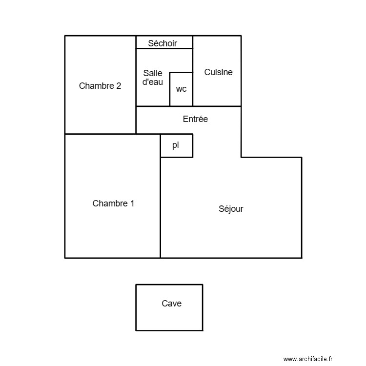 QUIMPER AUBIN FROMENTIN. Plan de 6 pièces et 21 m2