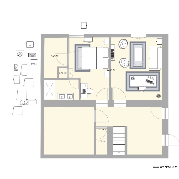 Charcot R0 modif p2. Plan de 0 pièce et 0 m2