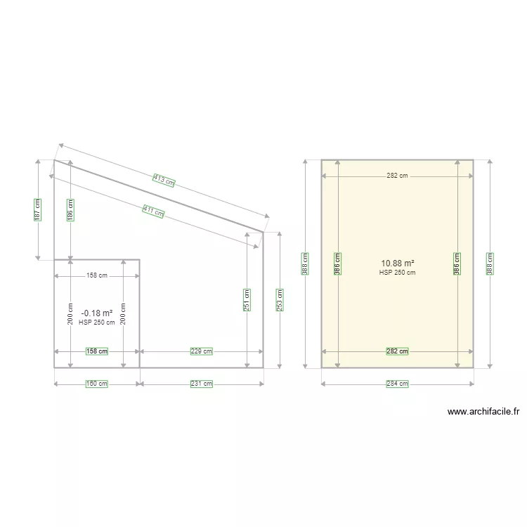 chambre 1. Plan de 