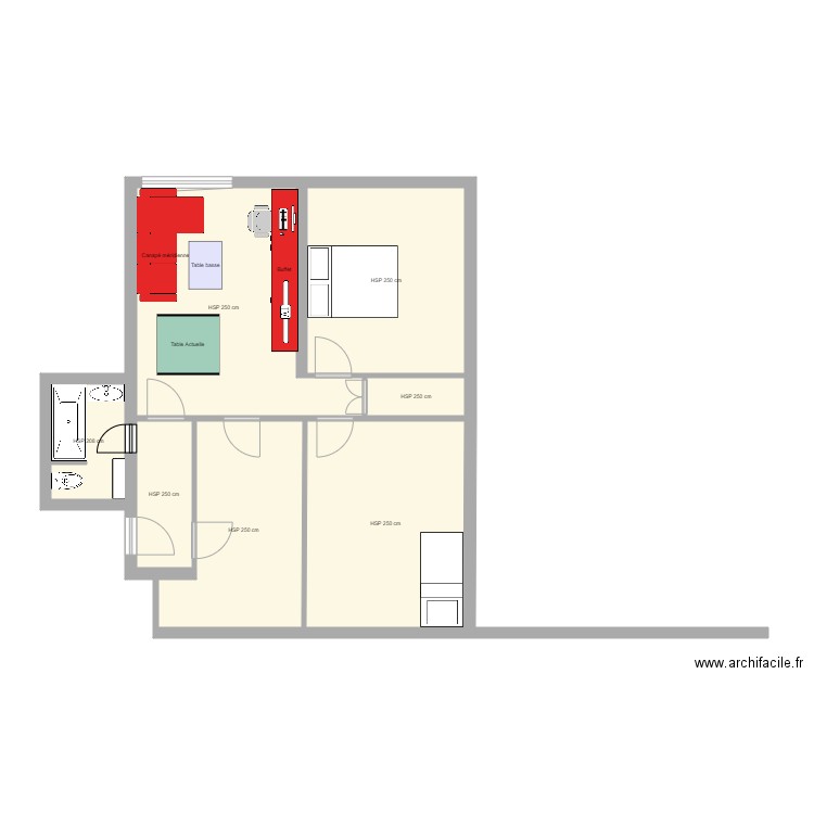 Projet salle de bain. Plan de 0 pièce et 0 m2