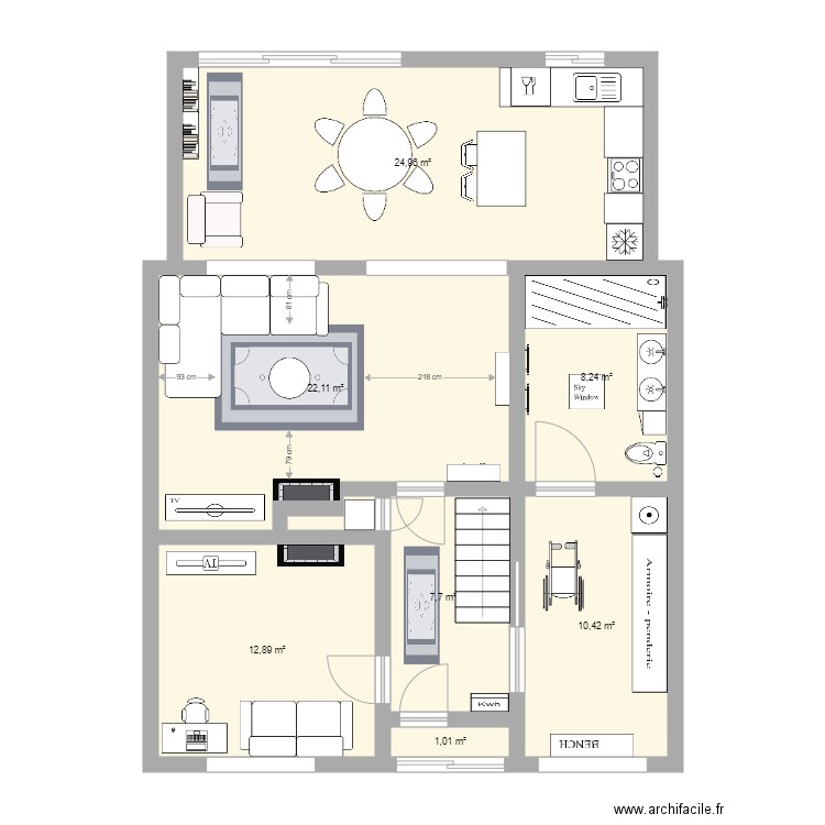 Greenfield Grove Big one. Plan de 7 pièces et 87 m2