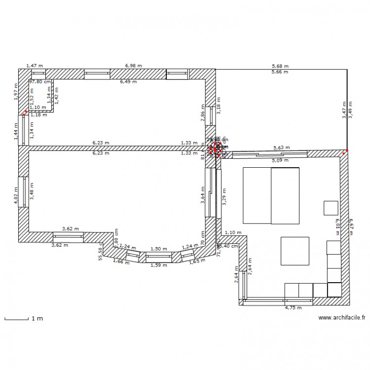 Hoche RDC. Plan de 0 pièce et 0 m2