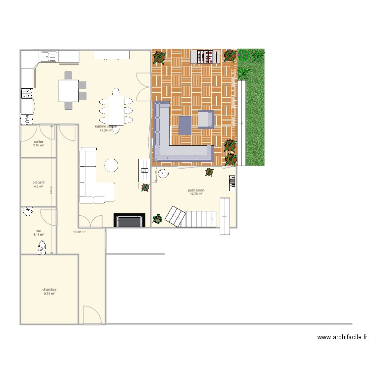 projet dressing . Plan de 0 pièce et 0 m2