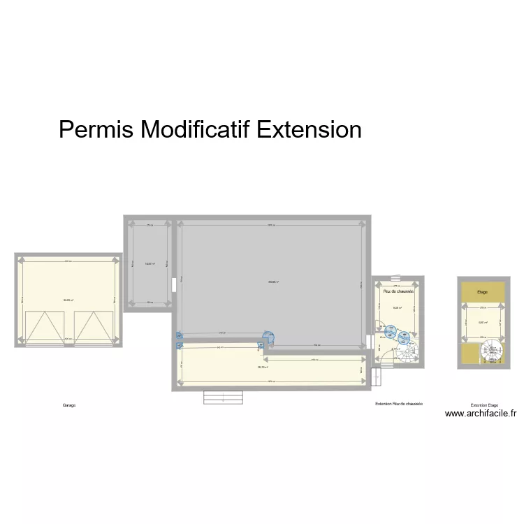 Villa RIOU Modification Permis extension. Plan de 