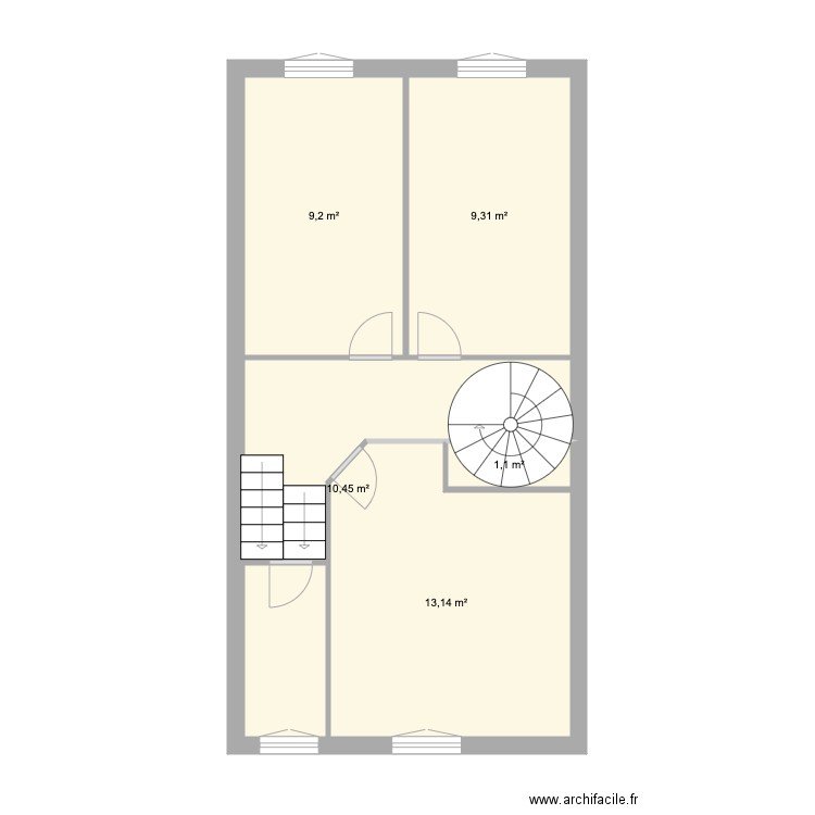 Plan étage talence Pouget. Plan de 0 pièce et 0 m2