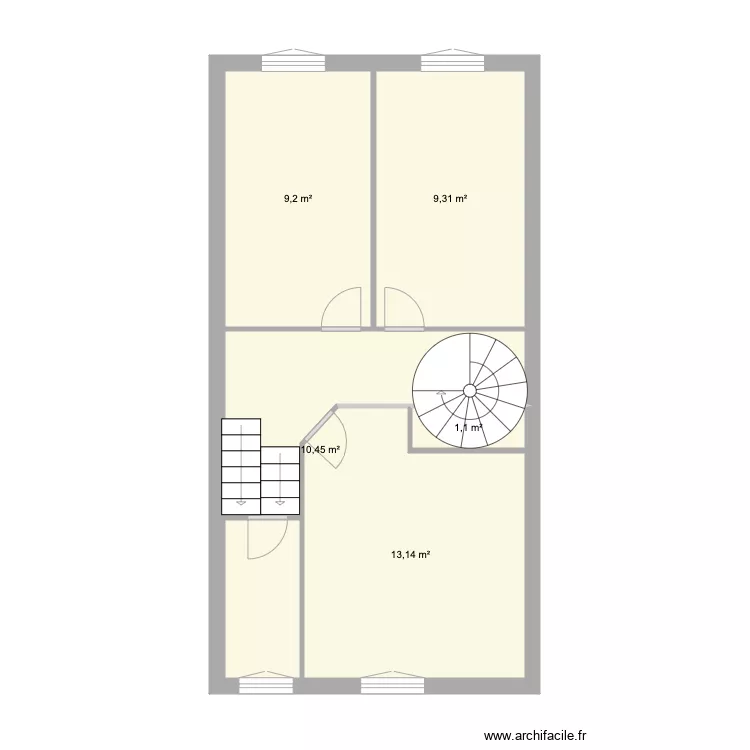 Plan &eacute;tage talence Pouget. Plan de 