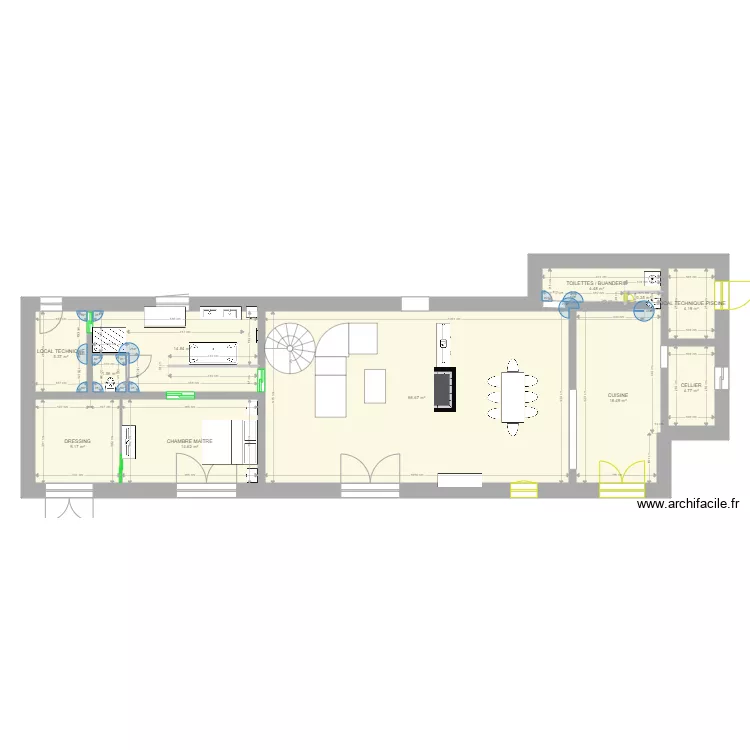Maison Floirac 1. Plan de 