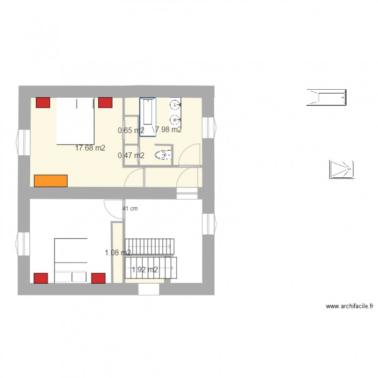 1 er étage v12 24 mai. Plan de 0 pièce et 0 m2