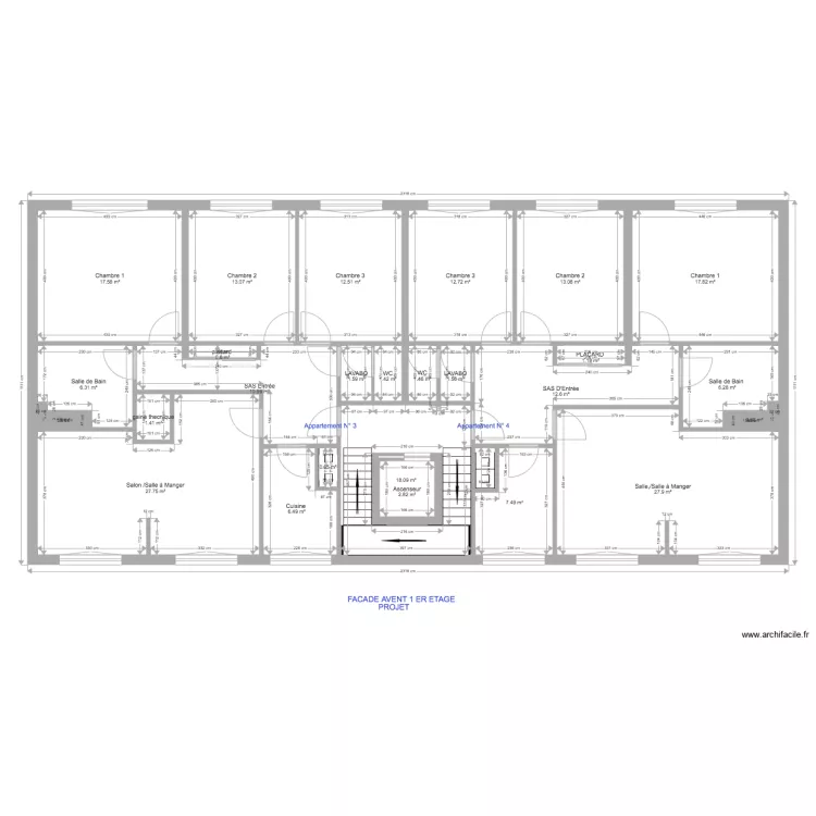 hocin EXISTANT 1 ER ETAGE PROJET. Plan de 