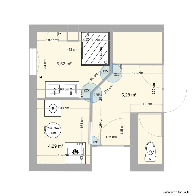 entree_sdb. Plan de 0 pièce et 0 m2