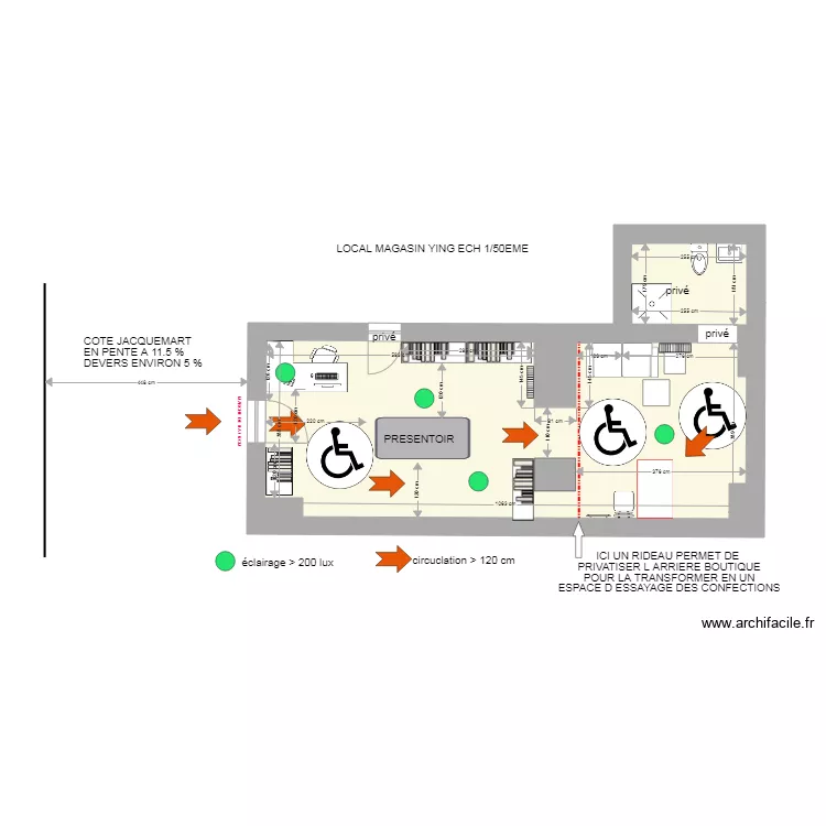 BOUTIQUE YING  OPERATION SHOP IN ROMANS MEUBLE. Plan de 