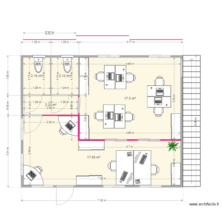 RDC bungalow V1 05 02 21. Plan de 0 pièce et 0 m2