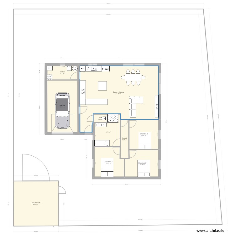 Plan maison Vignoble Lot 11. Plan de 10 pièces et 148 m2