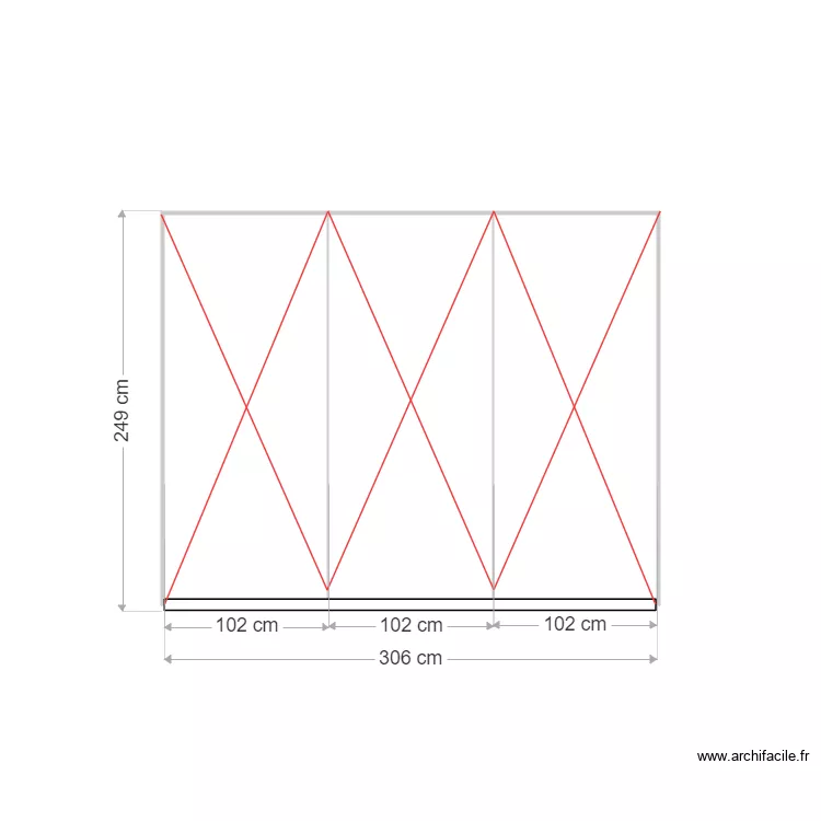 reuilly placard exterieur couloir. Plan de 