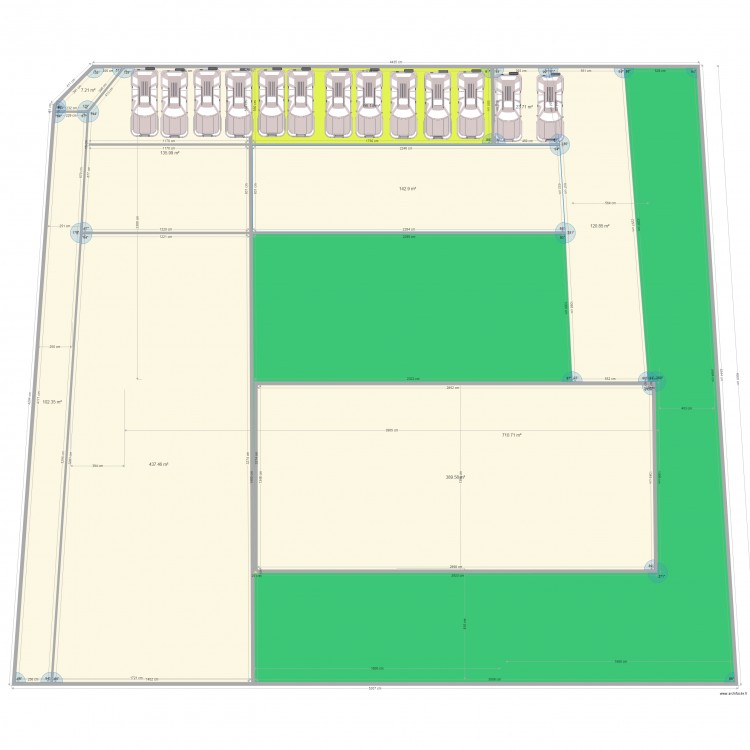 Trois parcelles au 10 indice Z. Plan de 0 pièce et 0 m2