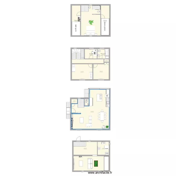 Maison Villa Eug&egrave;ne Projet 1. Plan de 
