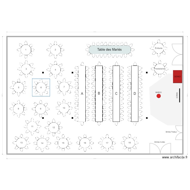 PLAN IMPRESSION CAROLINE V6. Plan de 1 pièce et 417 m2