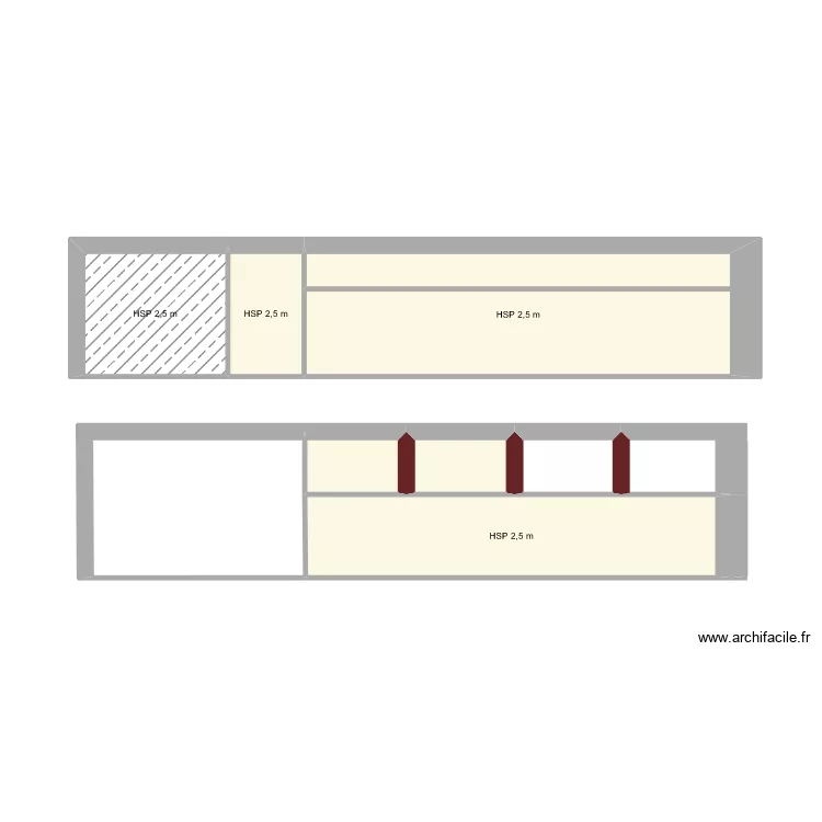 fa&ccedil;ade extension calade. Plan de 
