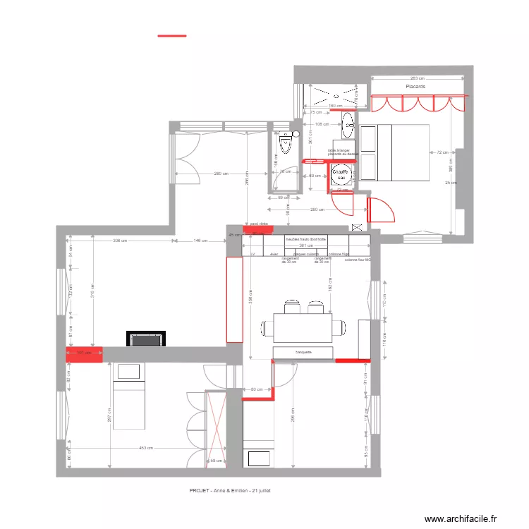 verneret projet 24 juillet . Plan de 