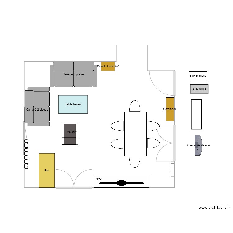 Salon Meyzieu 3. Plan de 0 pièce et 0 m2