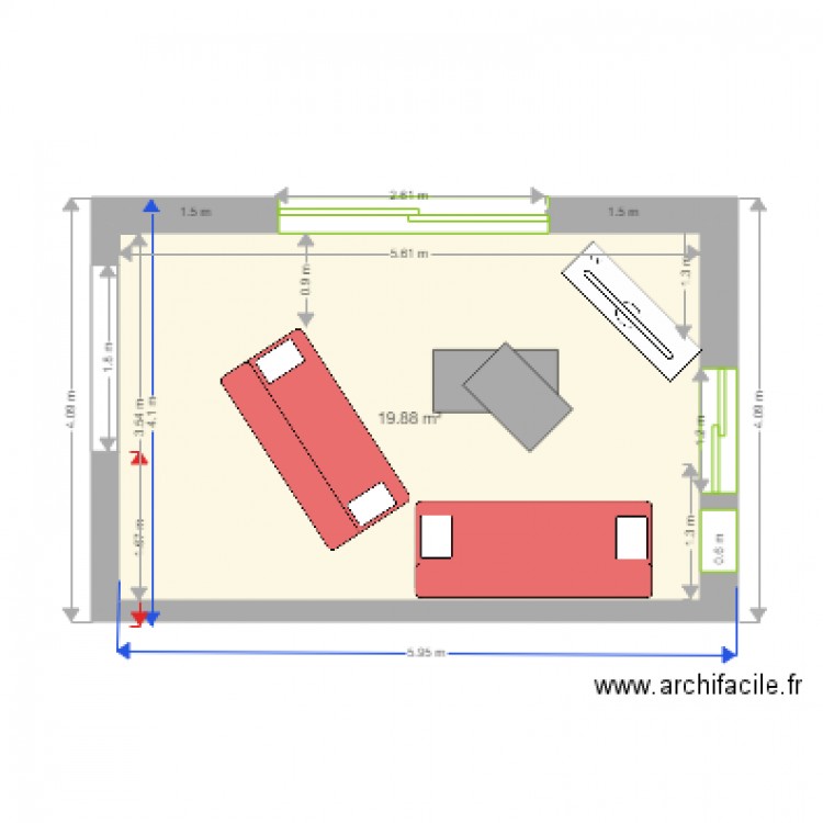 salon 8. Plan de 0 pièce et 0 m2