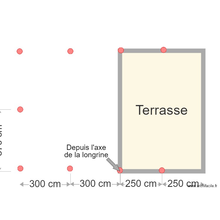 TFL implentation poteaux terrasse. Plan de 0 pièce et 0 m2