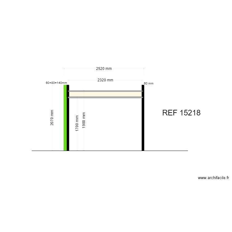 SANI PACK     REF  15218. Plan de 1 pièce et 0 m2