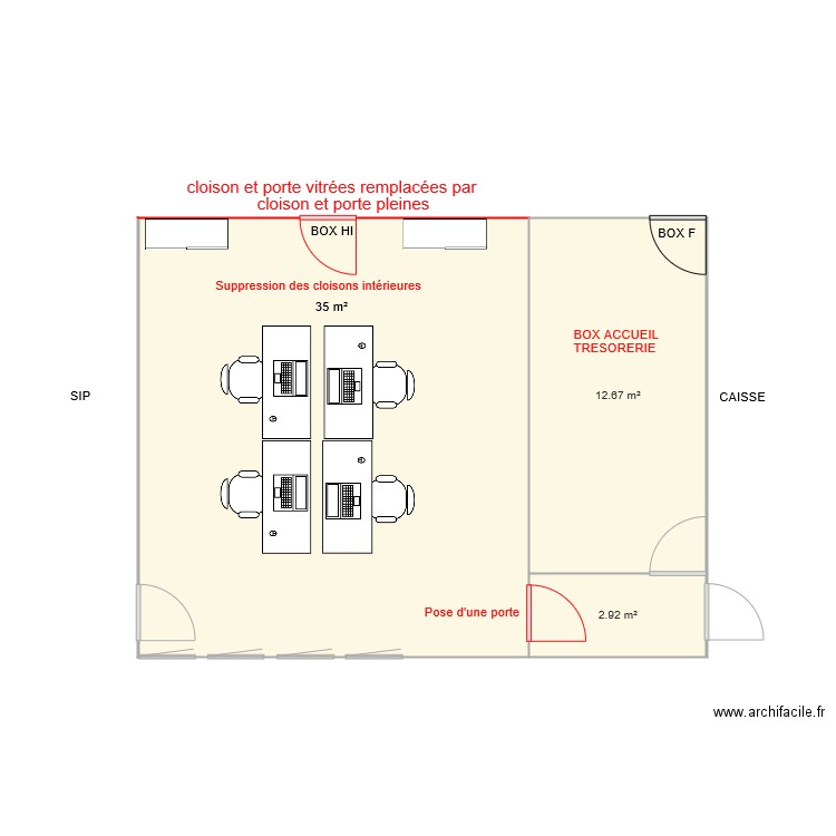 PROJET CAISSE TIRLET. Plan de 0 pièce et 0 m2