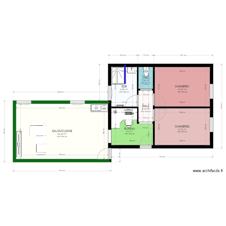 T3 RDJ SAVIGNY. Plan de 0 pièce et 0 m2